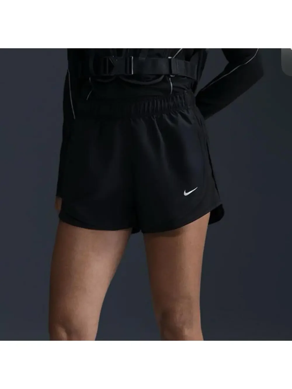 Nike Tempo Run Womens Shorts Sz Small Black Athletic Running Dri-Fit